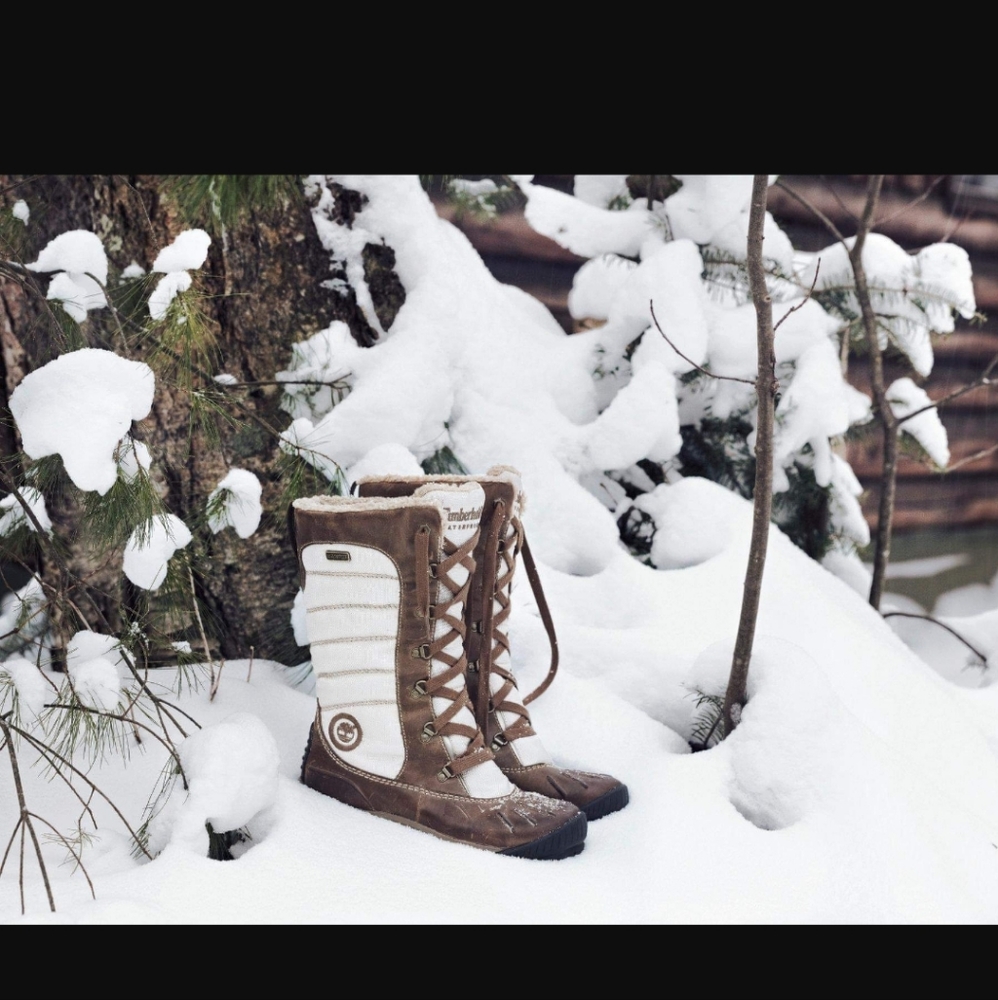 TIMBERLAND, earthkeepers, Mt. Holly tall lace up duck boot, taupe, size 6 - Picture 2 of 7